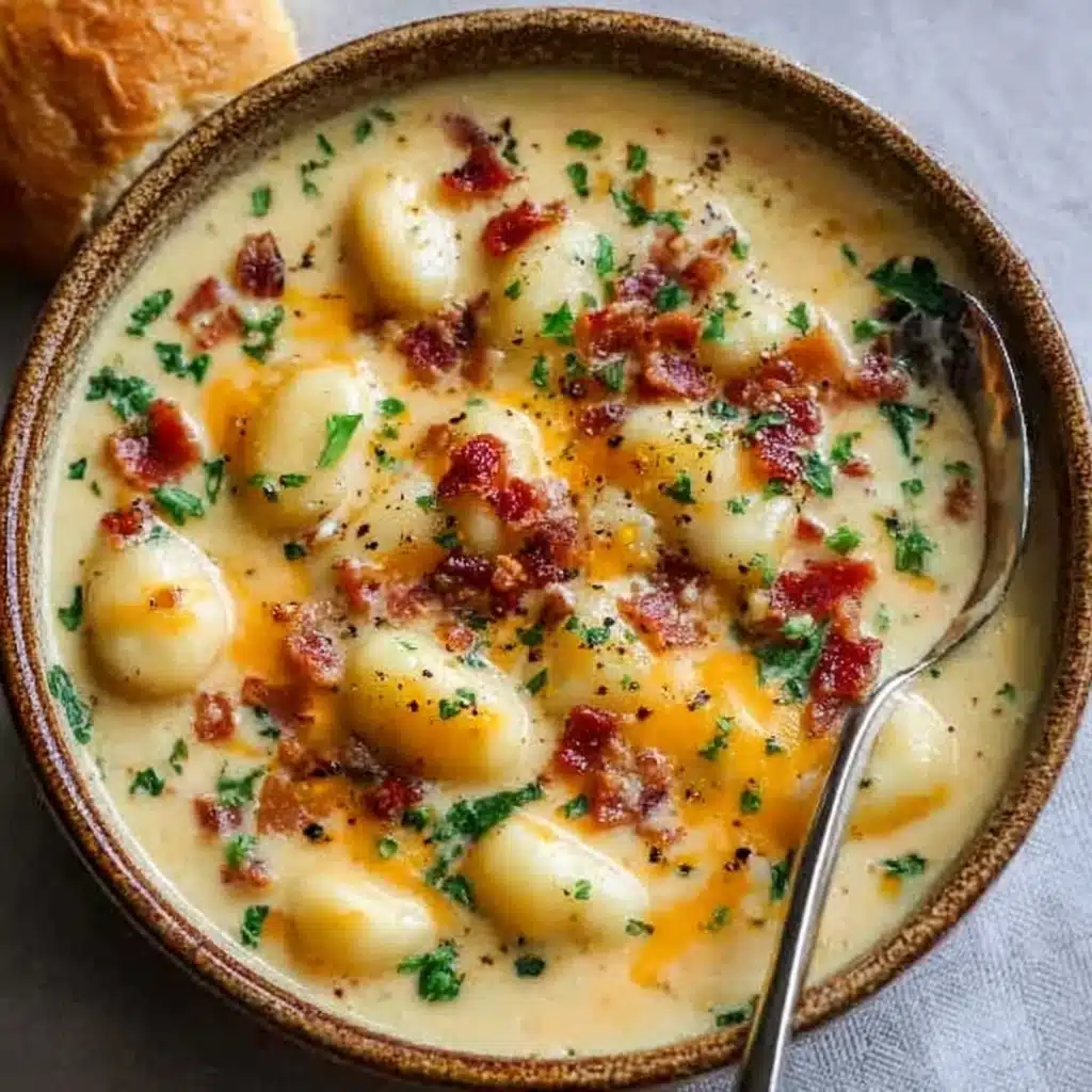 Bacon Cheddar Gnocchi Soup – A Rich and Creamy Comfort Meal Recipe - Recipe Image