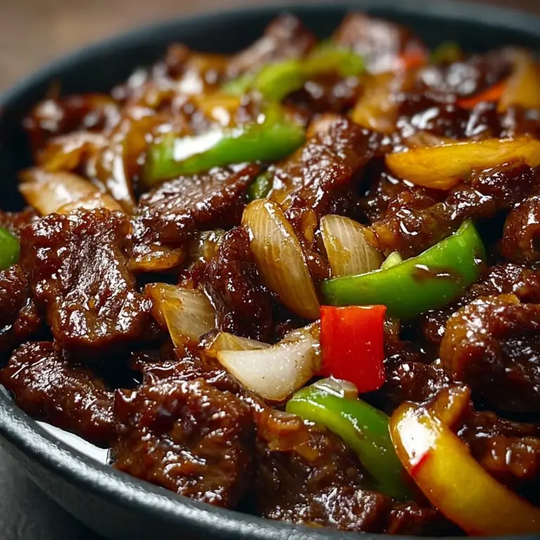 Sizzling Chinese Pepper Steak with Onions Recipe