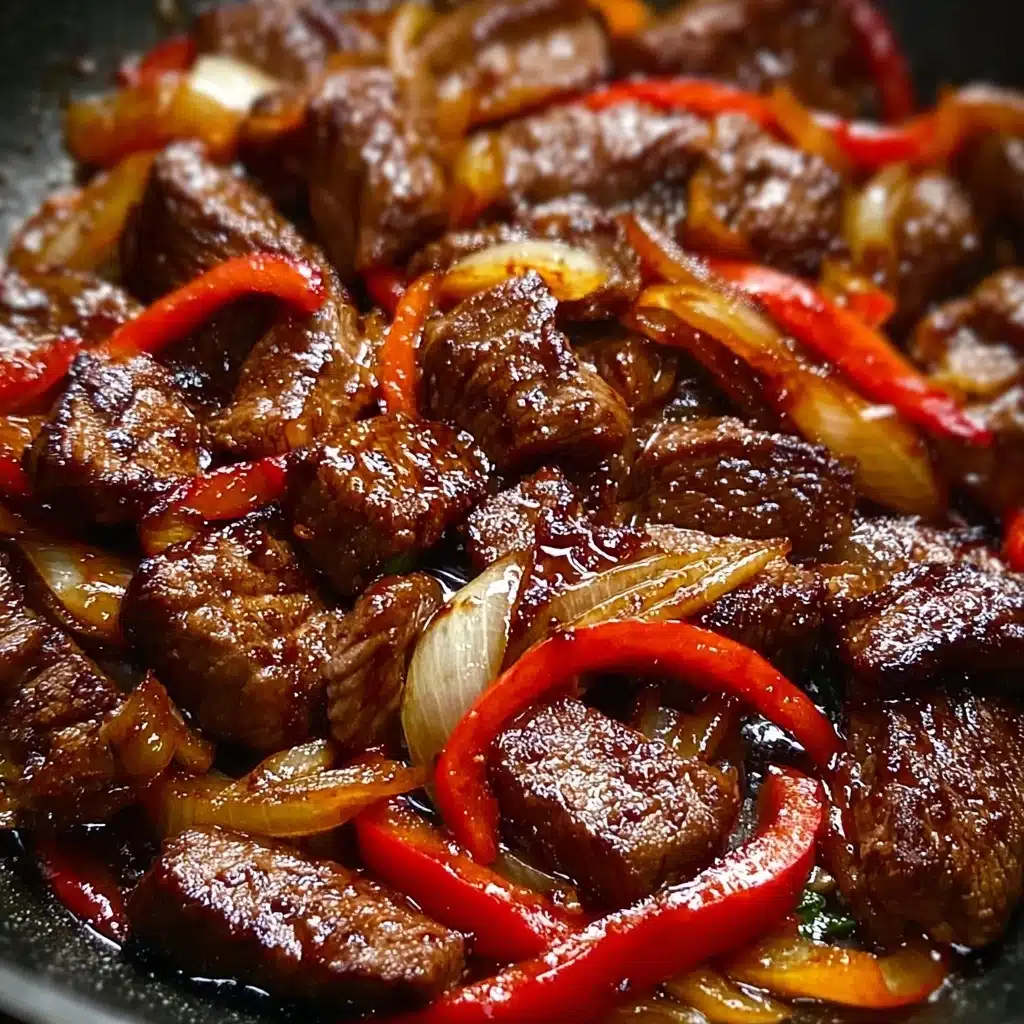 Sizzling Chinese Pepper Steak with Onions Recipe - Recipe Image