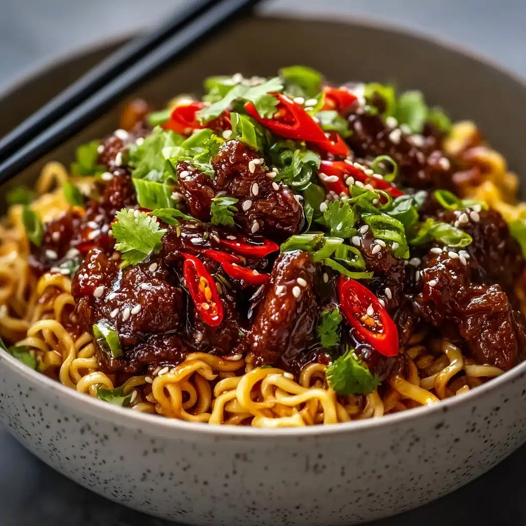 Sticky Beef Noodles Recipe - Recipe Image