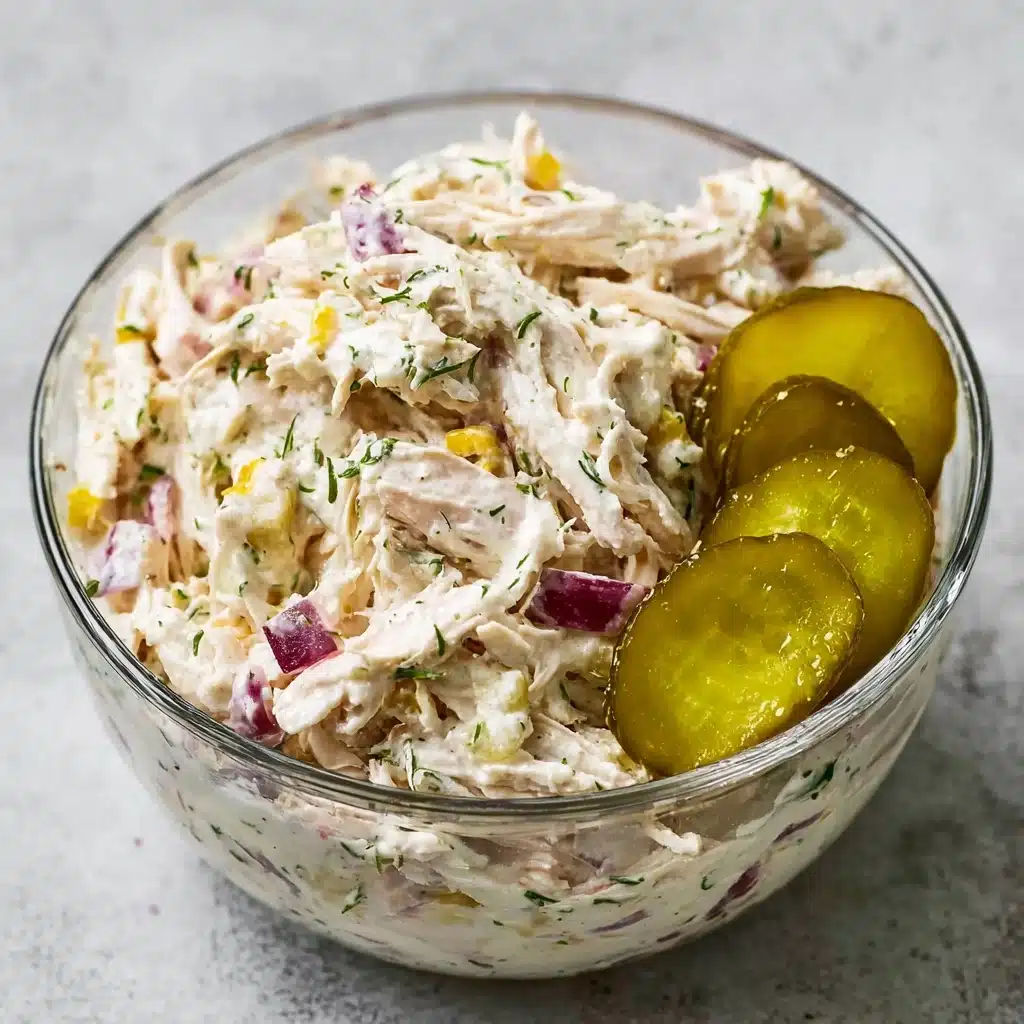 Savory Dill Pickle Chicken Salad Recipe - Recipe Image