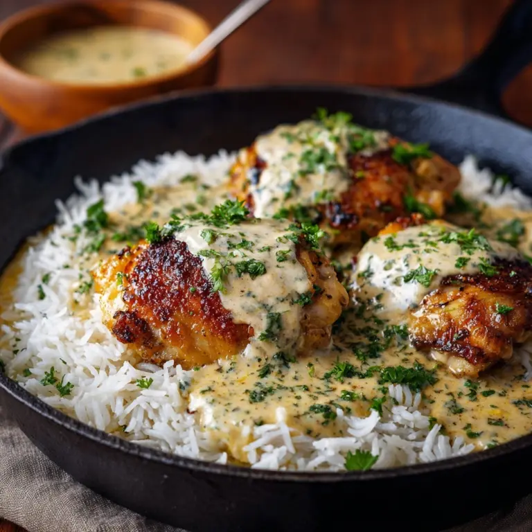 Creamy Smothered Chicken And Rice Recipe