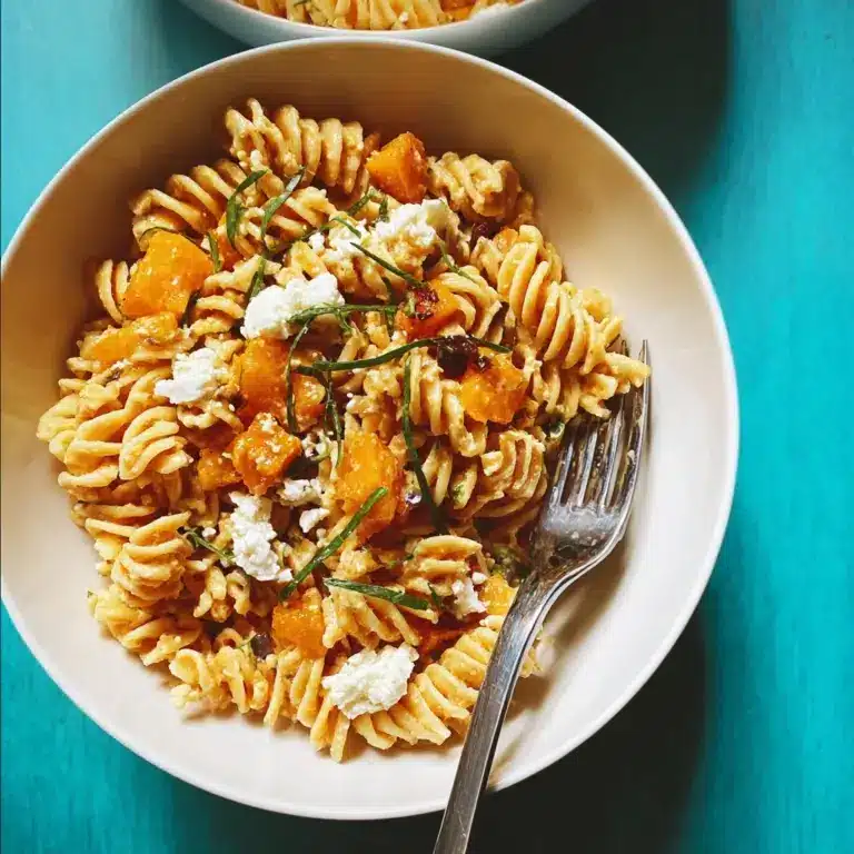 Baked Feta and Butternut Squash Pasta with Sage and Garlic Recipe