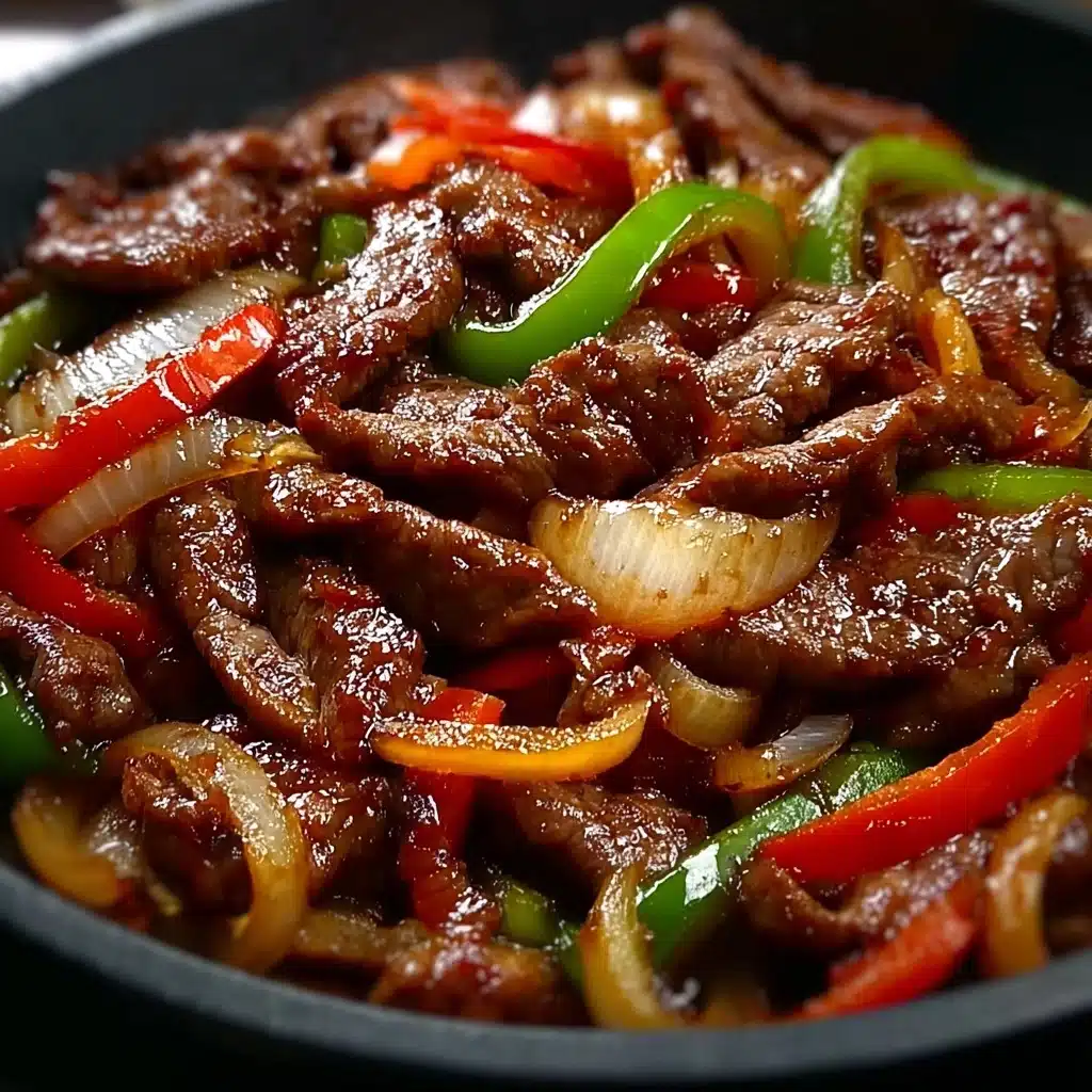 Sizzling Chinese Pepper Steak with Onions Recipe - Recipe Image