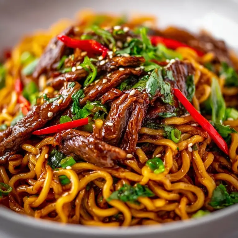 Sticky Beef Noodles Recipe