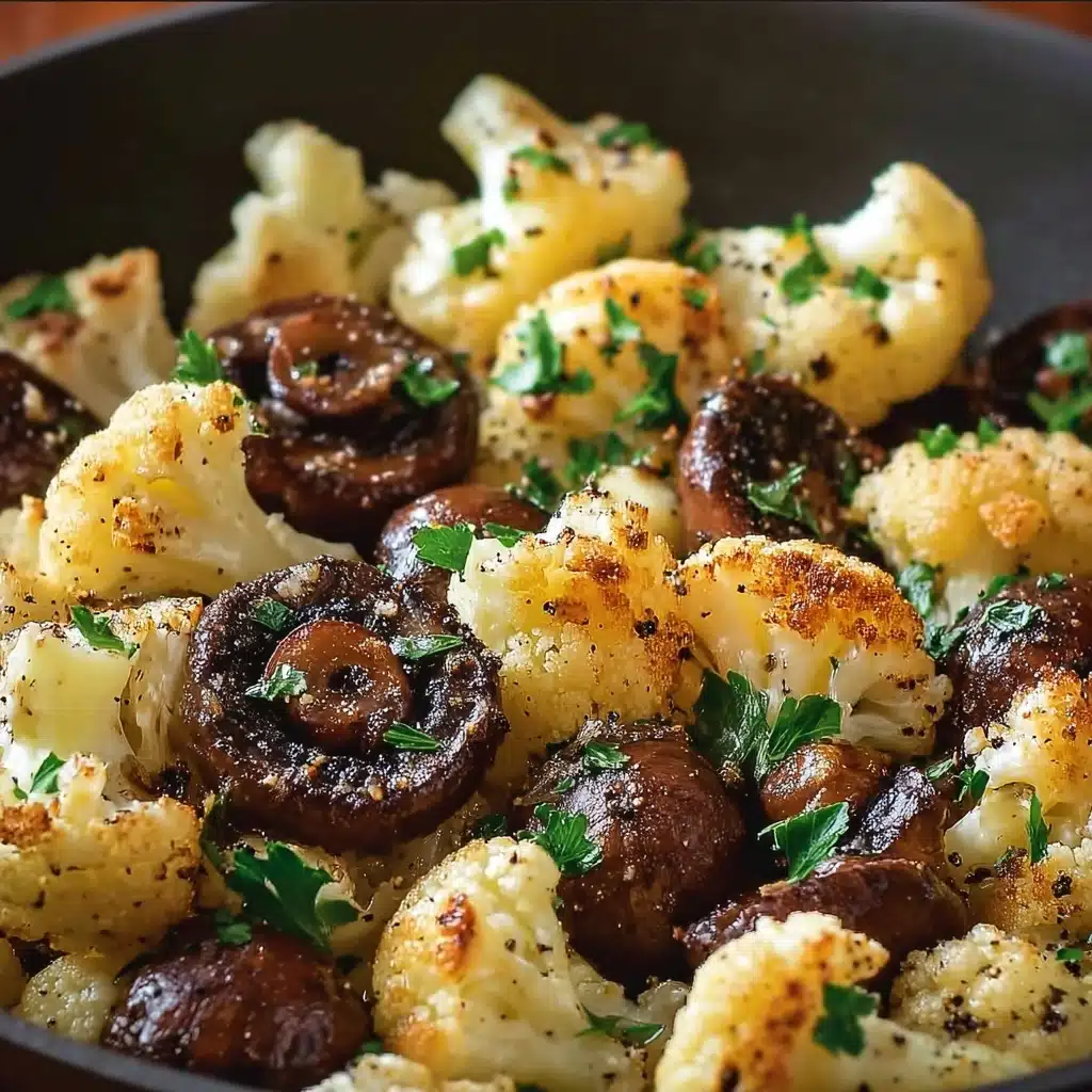 Garlic Cauliflower Mushroom Skillet: Quick & Delicious Dish Recipe - Recipe Image