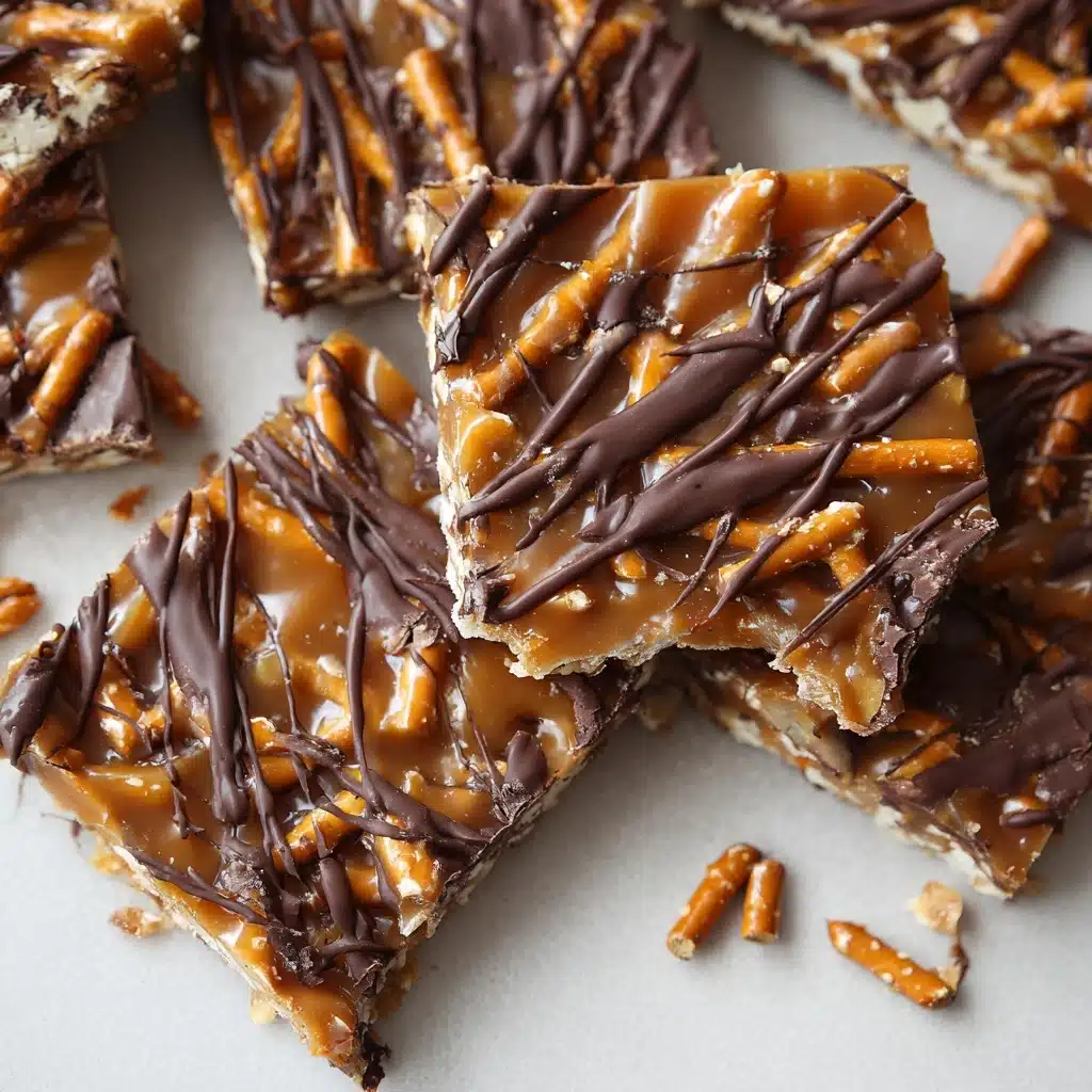 Salted Caramel Pretzel Bark Recipe - Recipe Image