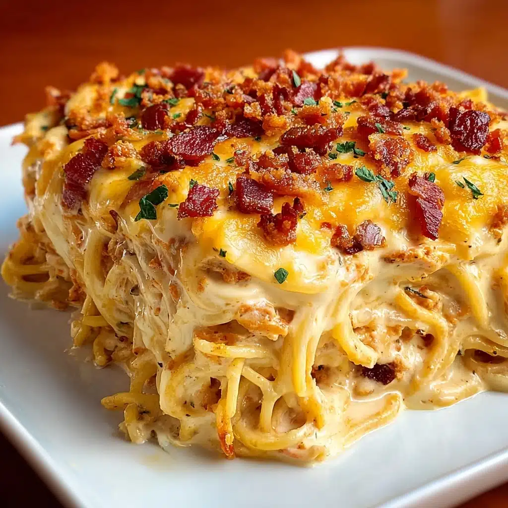 Spicy Southern Cheesy Chicken Spaghetti Casserole Recipe - Recipe Image