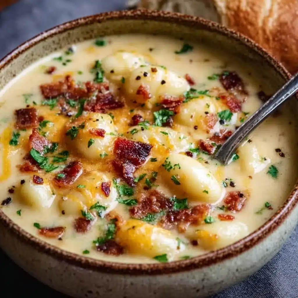 Bacon Cheddar Gnocchi Soup – A Rich and Creamy Comfort Meal Recipe - Recipe Image