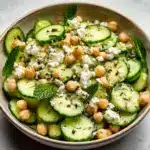 Cucumber Chickpea Feta Lemon Recipe
