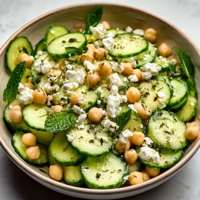 Cucumber Chickpea Feta Lemon Recipe