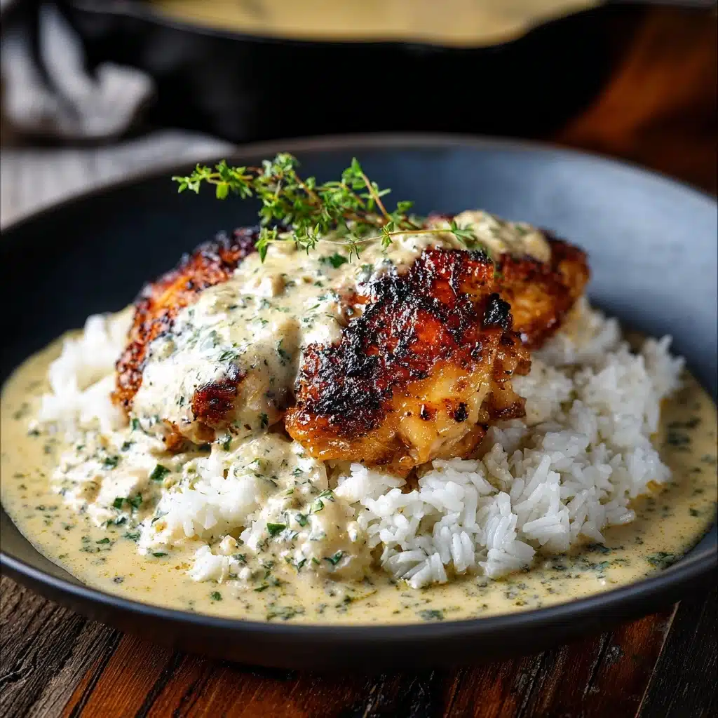 Creamy Smothered Chicken And Rice Recipe - Recipe Image