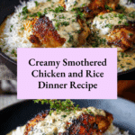 Creamy Smothered Chicken And Rice Recipe