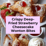 Deep-Fried Strawberry Cheesecake Stuffed Wonton Bites Recipe
