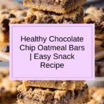 Healthy Chocolate Chip Oatmeal Bars Recipe