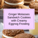 Ginger Molasses Sandwich Cookies with Eggnog Frostings Recipe
