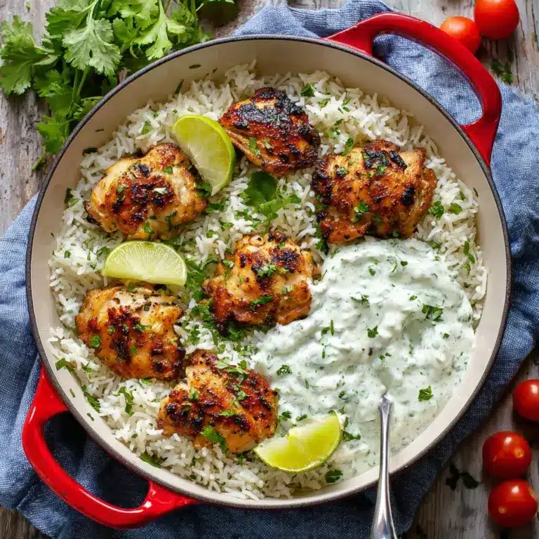 Dump-and-Bake Chicken Tzatziki with Rice Recipe
