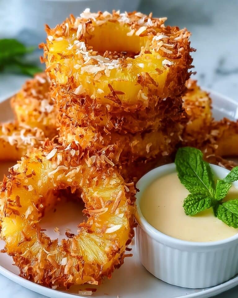 Rum-Soaked Fried Pineapple with Coconut Crust Recipe