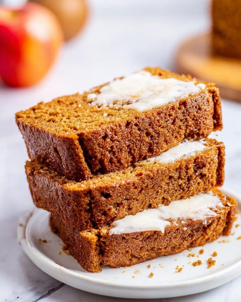Cinnamon Spice Applesauce Bread with Honey Butter Recipe
