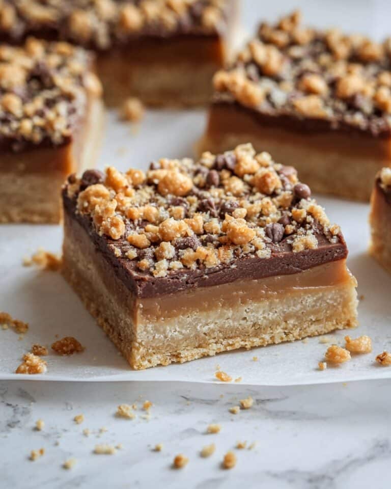 Gooey Chocolate Toffee Shortbread Bars Recipe