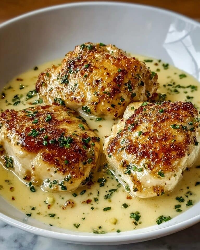 Chicken Pillows with Creamy Parmesan Sauce Recipe