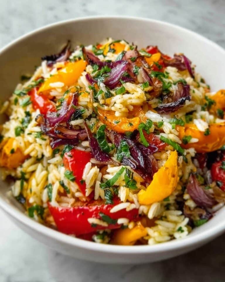 Orzo Salad with Roasted Veggies and Feta Recipe