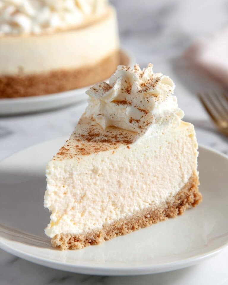 No Bake Eggnog Cheesecake with Gingersnap Crust Recipe