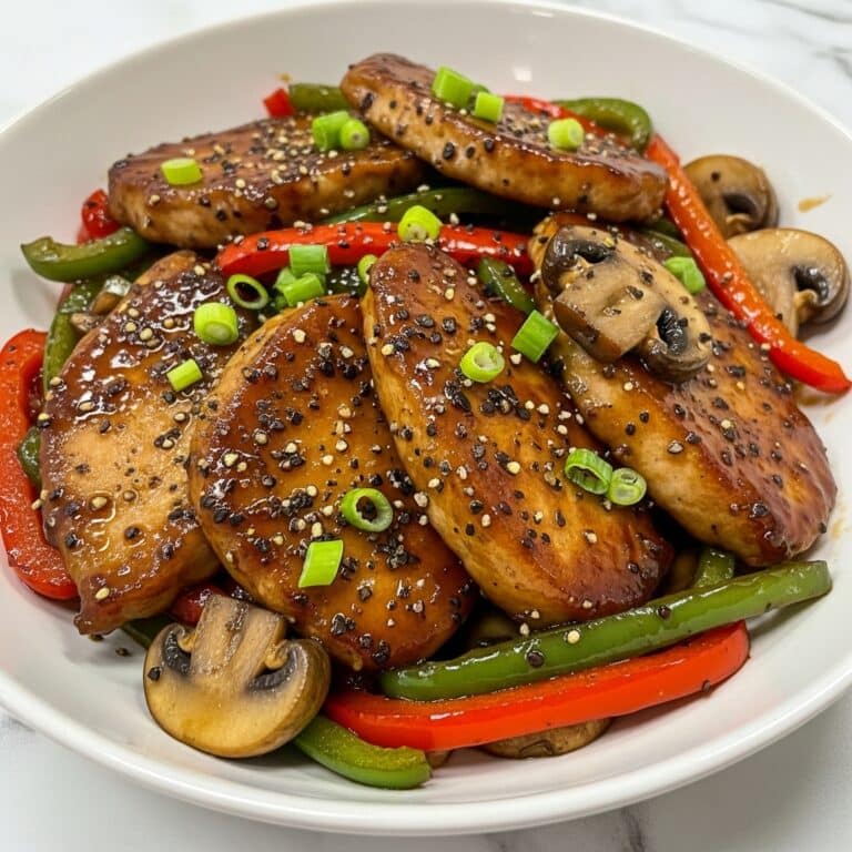 Savory Pepper Chicken Mushroom Stir-fry Recipe