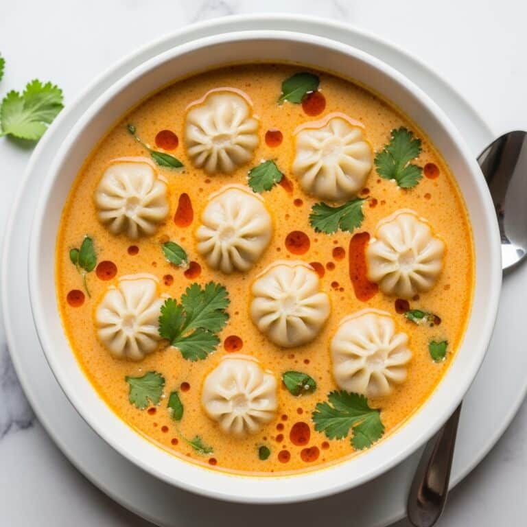 Easy Thai Coconut Curry Dumpling Soup Recipe