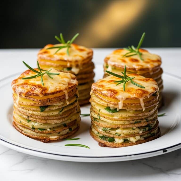 Crispy Potato Stacks with Garlic Herb Butter Recipe