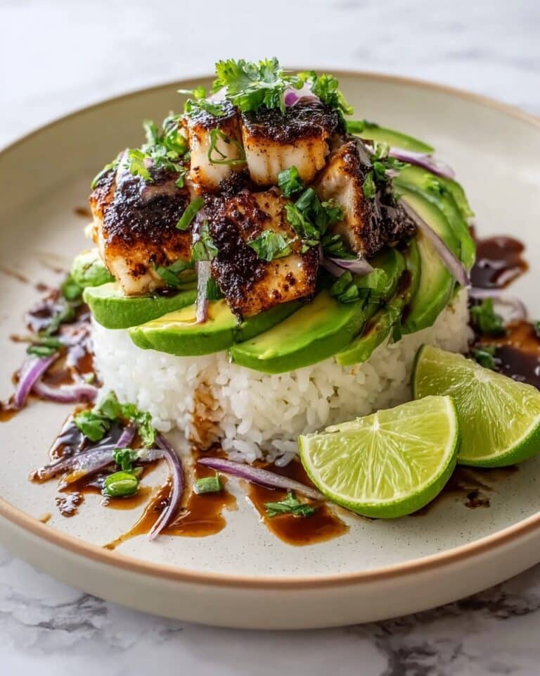 Honey Lime Chicken & Avocado Rice Stack Recipe