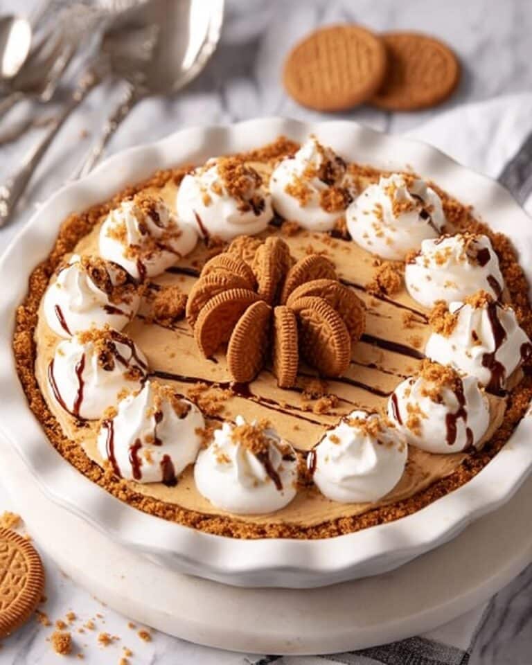 Creamy No-Bake Cookie Butter Pie Recipe