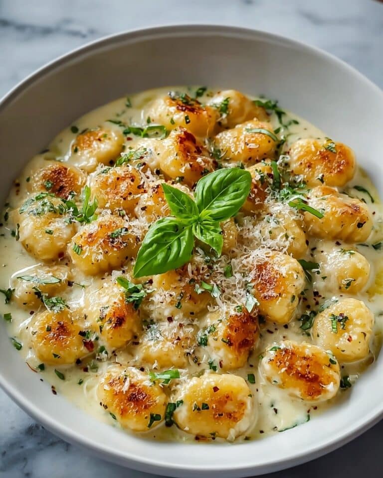 Millionaire Gnocchi with Creamy Parmesan Sauce and Truffle Oil Recipe