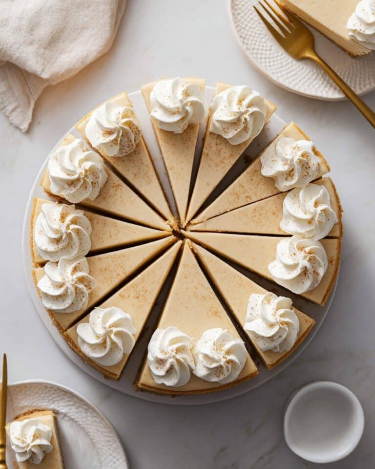 Eggnog Cheesecake with Nutmeg Whipped Cream Recipe