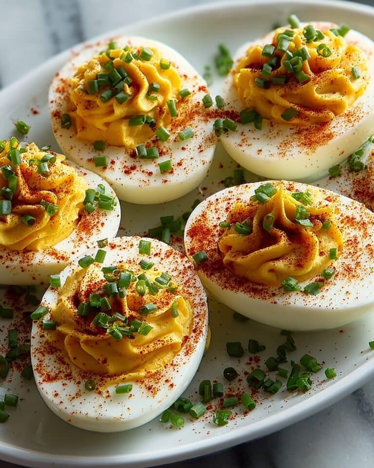 Spicy Chili Garlic Deviled Eggs Recipe