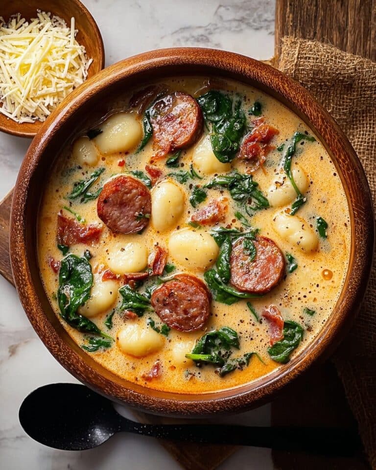 Comforting Beef Kielbasa Gnocchi Soup Recipe