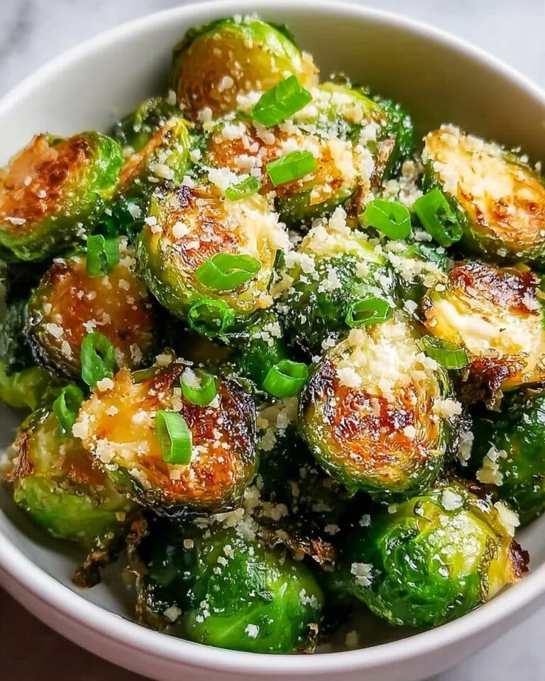 Crispy Garlic Parmesan Brussels Sprouts Recipe