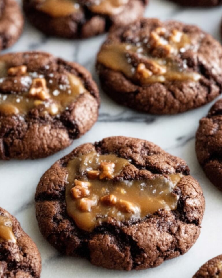 Double Chocolate Salted Caramel Cookies Recipe