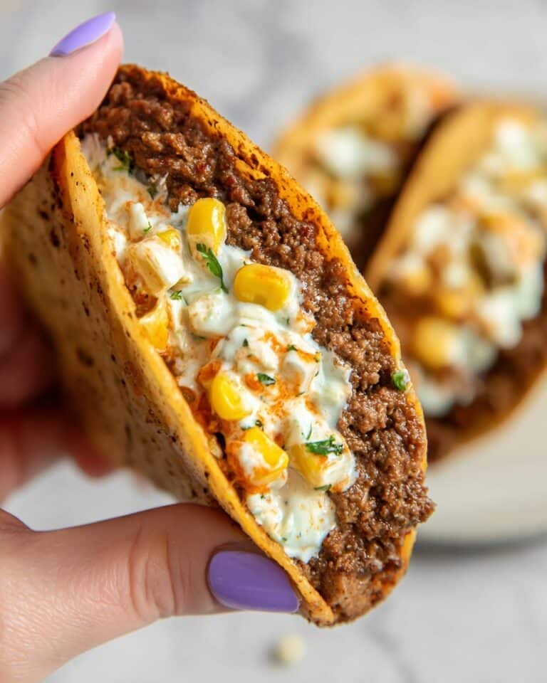 Street Corn Smash Burger Tacos Recipe