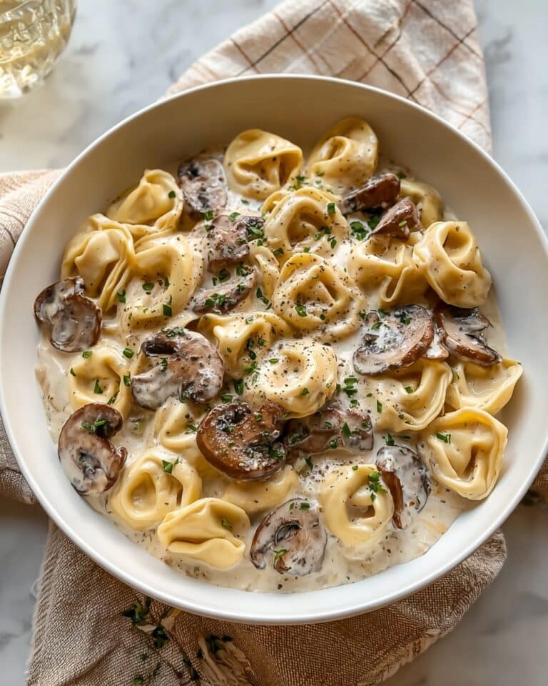 Creamy Mushroom Tortellini Alfredo in 25 Minutes Recipe