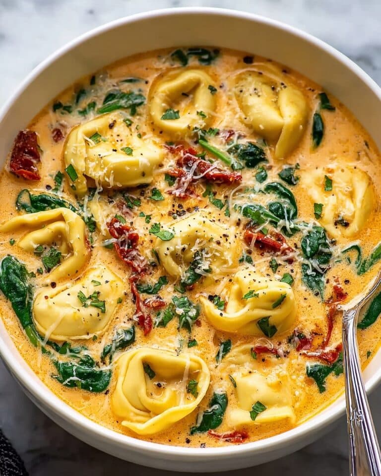 Creamy Tuscan Garlic Tortellini Soup Recipe