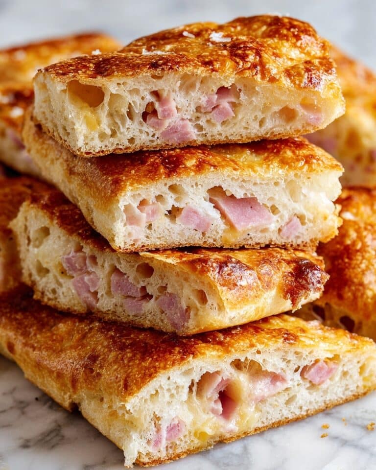 Ham and Cheese Sourdough Croissant Loaf Recipe