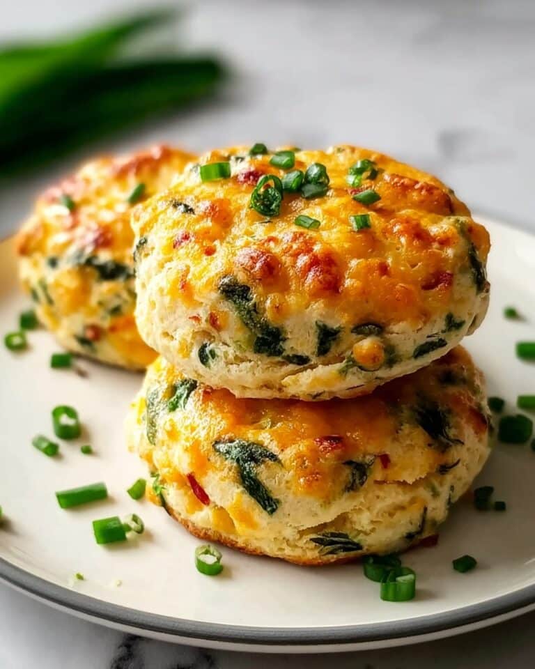 Breakfast Protein Biscuits with Spinach, Chives, and Cheddar Recipe