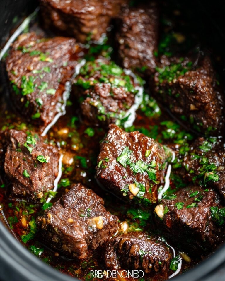 Slow Cooker Garlic Butter Beef Bites Recipe
